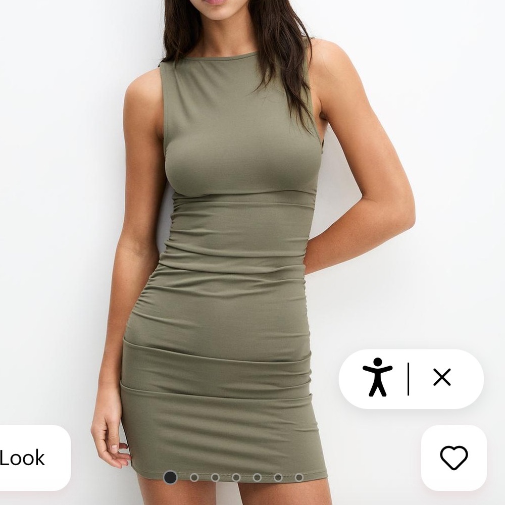 Pull&Bear Olive Mini Dress